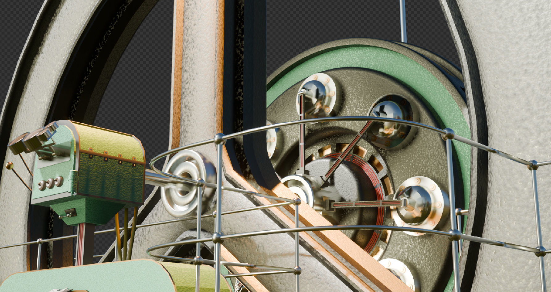 Dieselpunk Engine 3D model_4