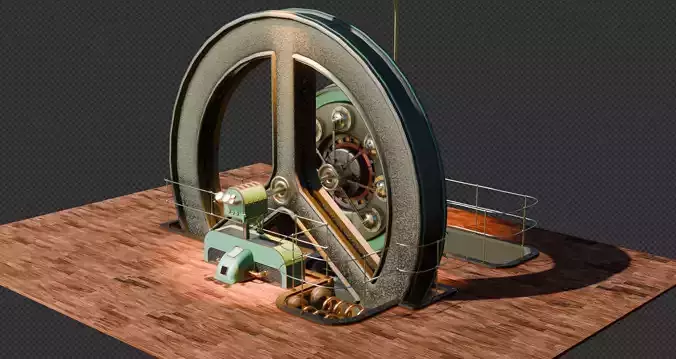 Dieselpunk Engine 3D model
