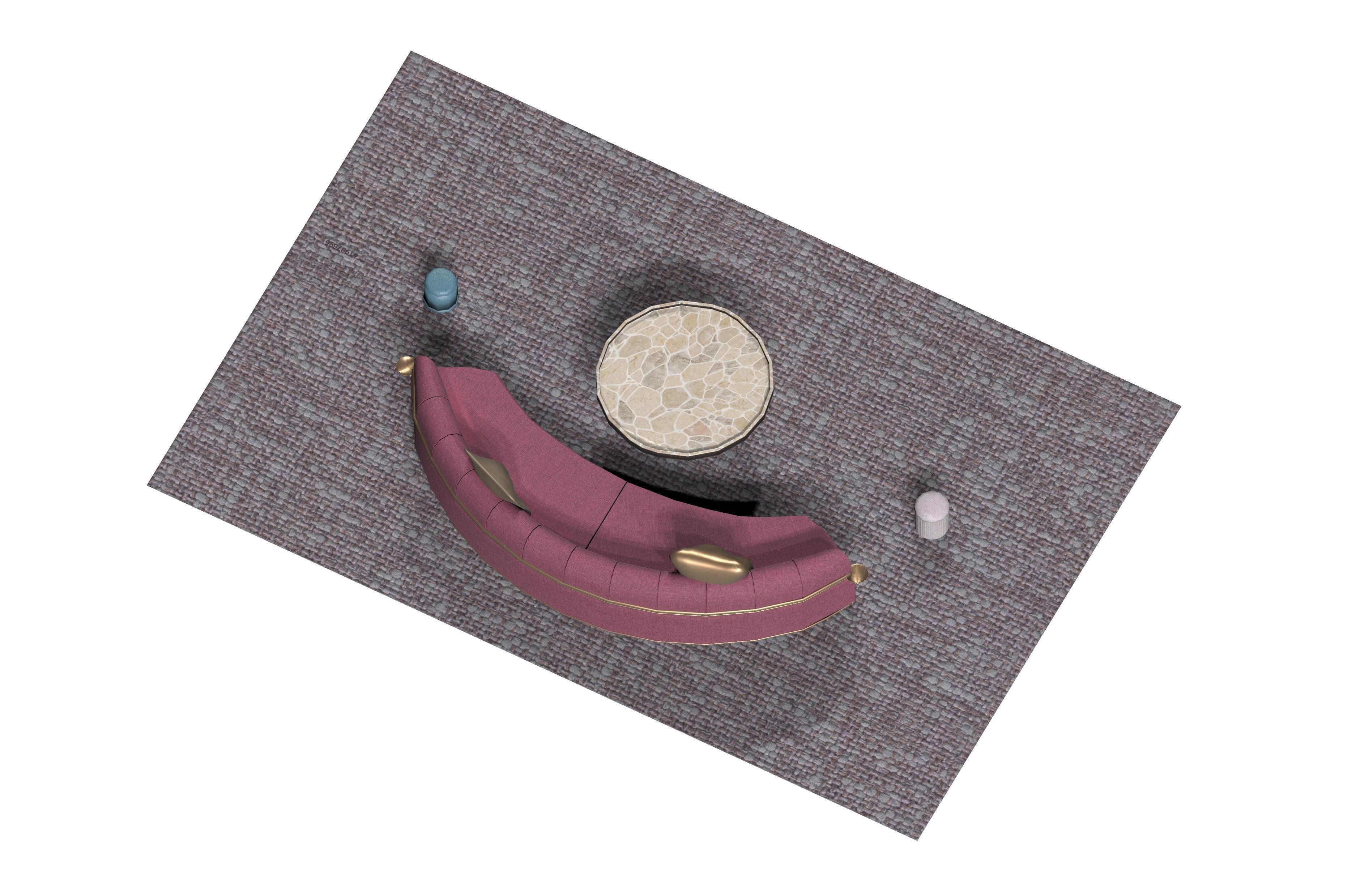 Basic Luxury Living Room Low-poly 3D model_10