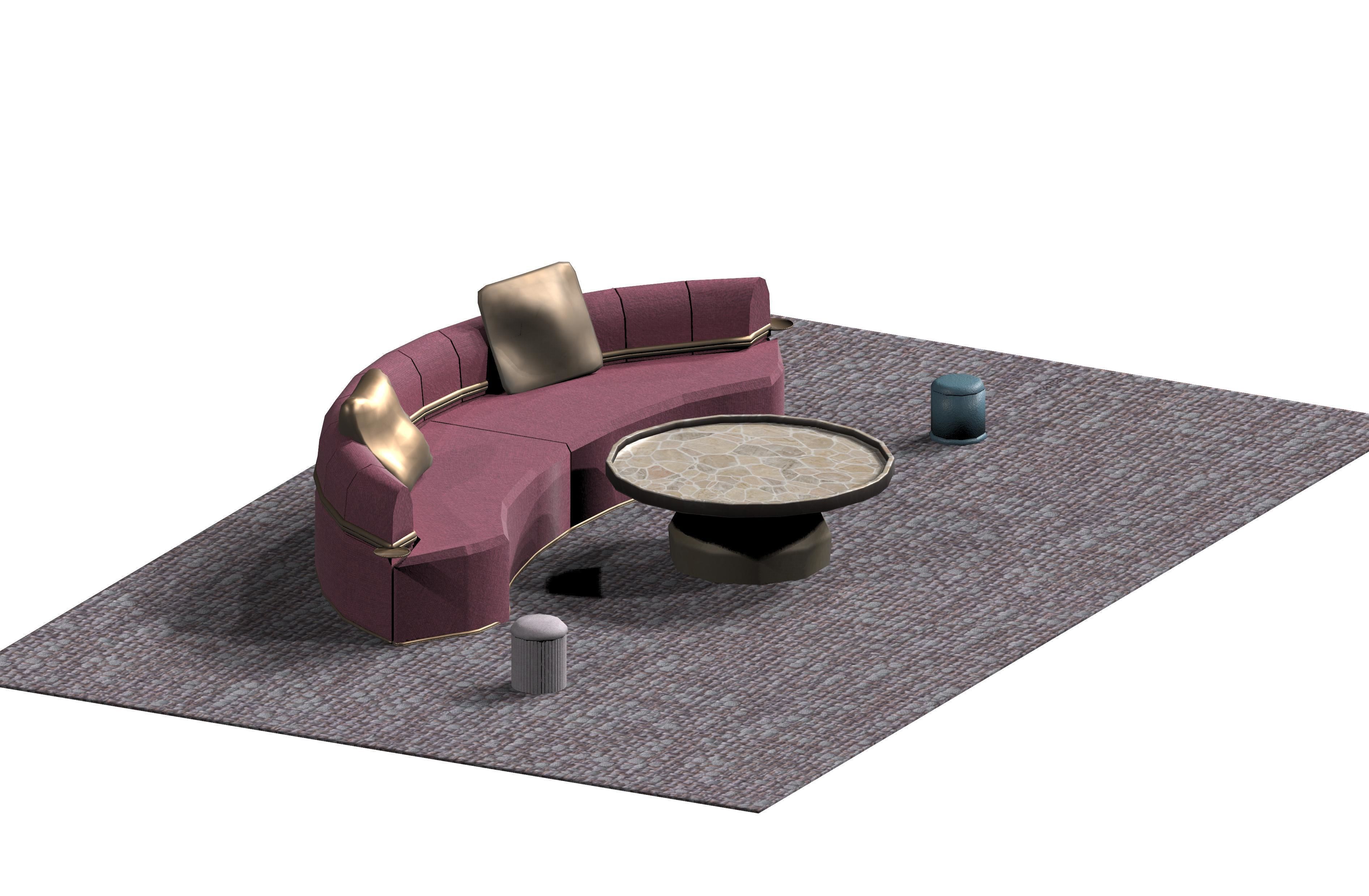Basic Luxury Living Room Low-poly 3D model_5