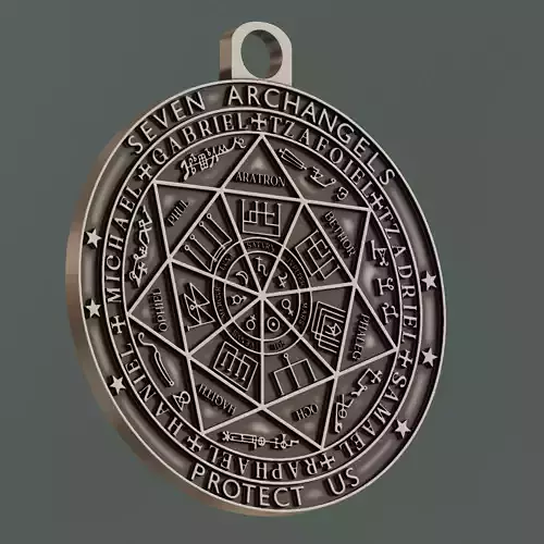 7 Archangel amulet pendant