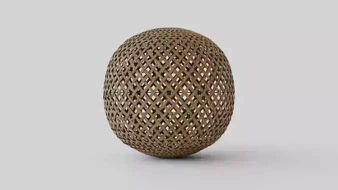 Round Bamboo Lamp