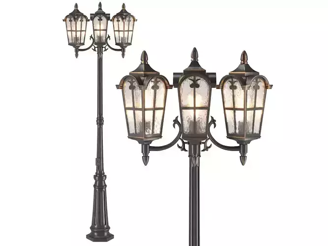 Darkaway Outdoor Lamp Post Light with GFCI Outlets