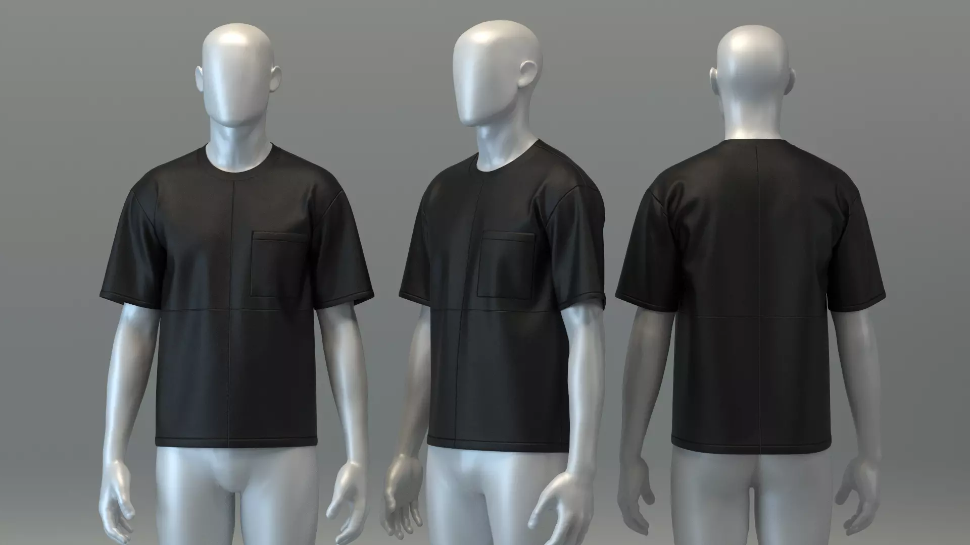 Leather T-Shirt 3D model