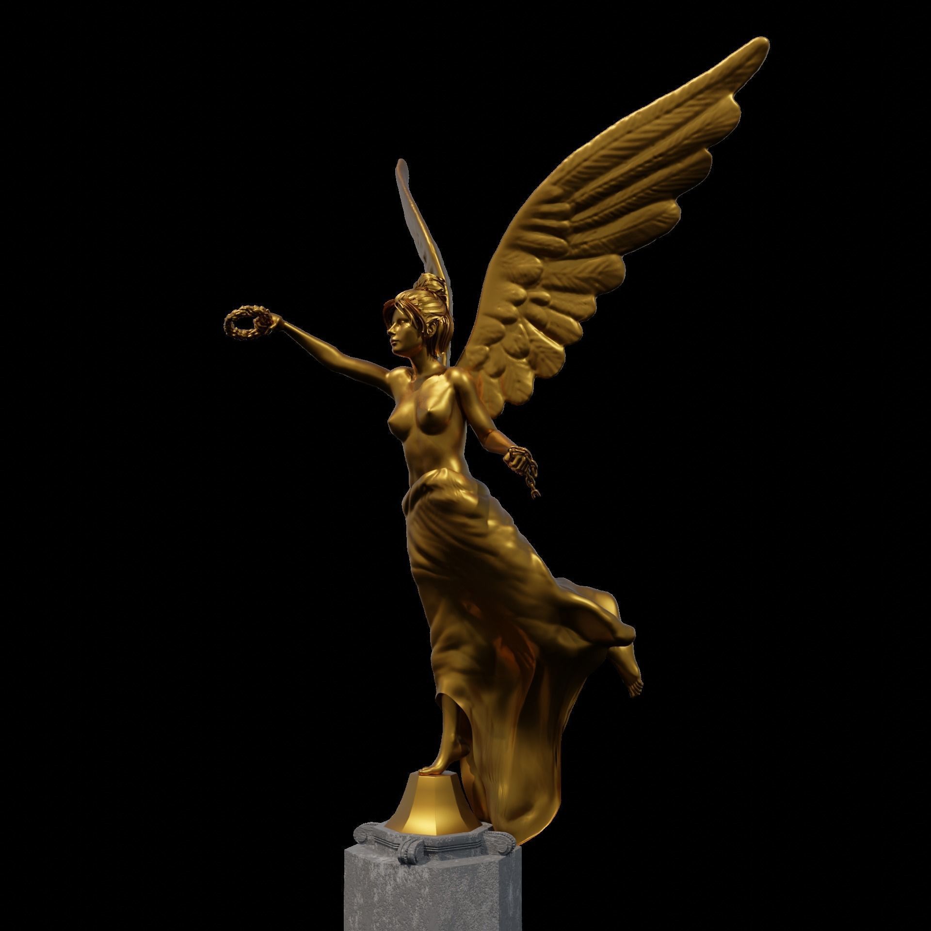 Angel de la independencia 3D model_1