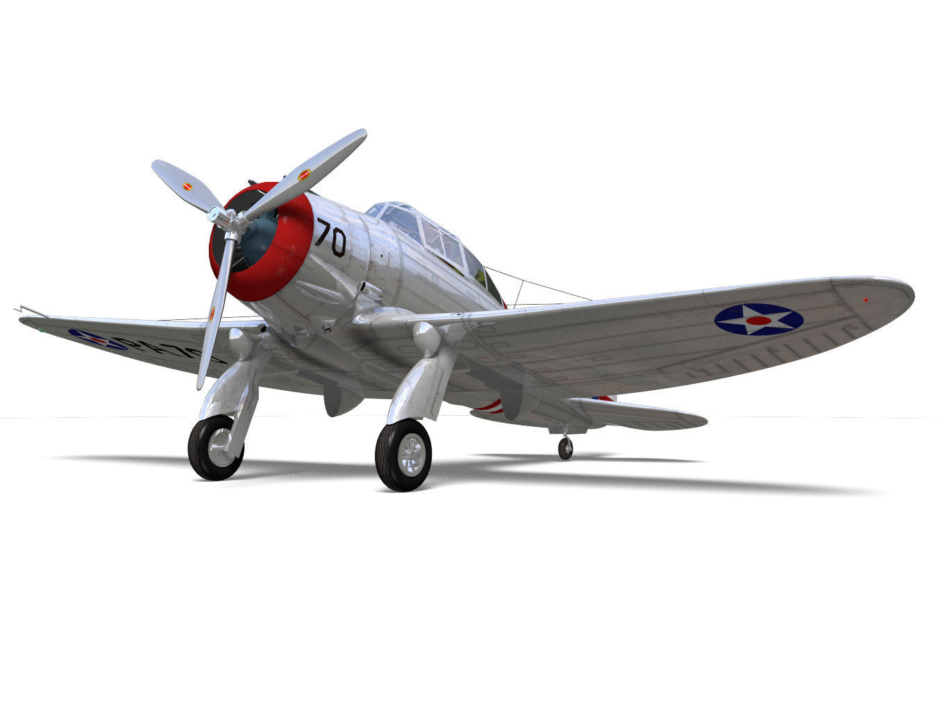 Seversky p-35 3D model_7