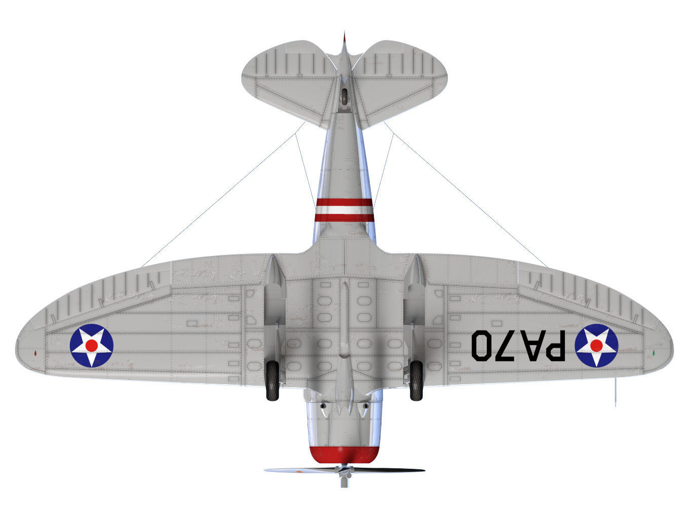 Seversky p-35 3D model_14