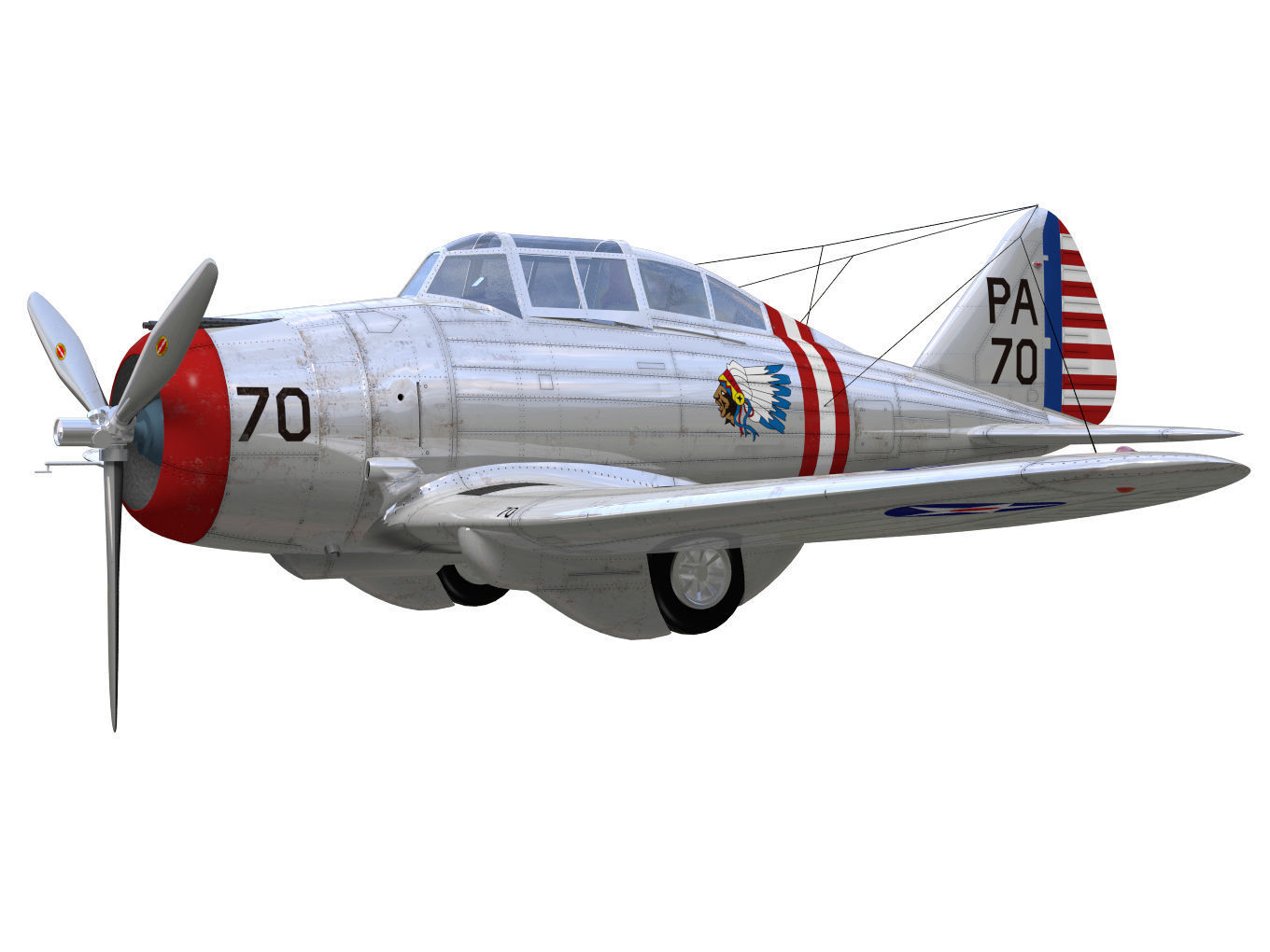 Seversky p-35 3D model_2
