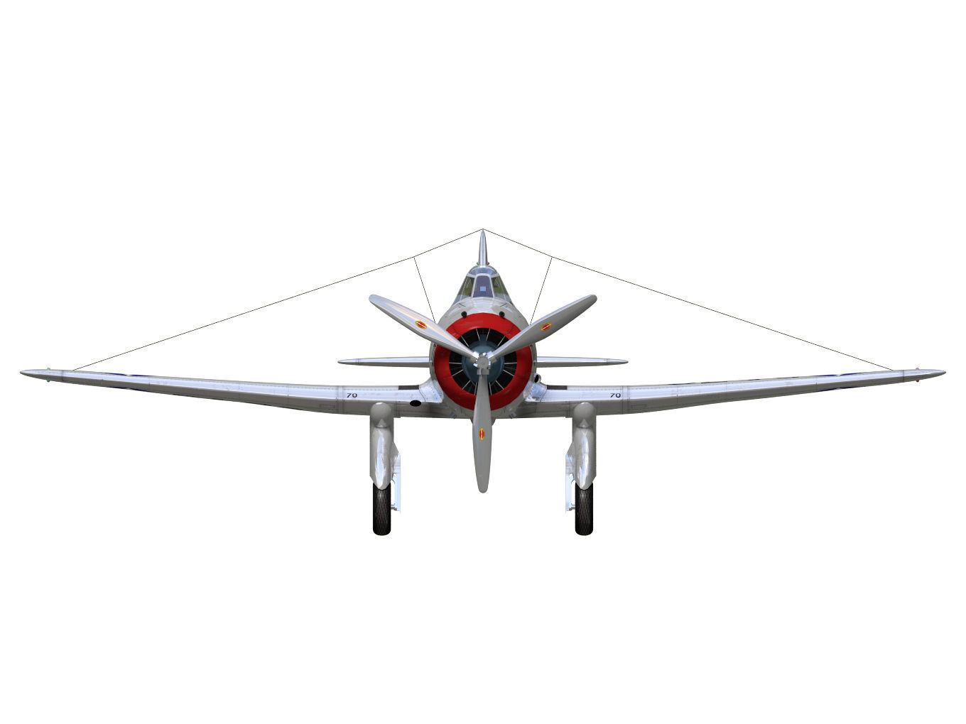 Seversky p-35 3D model_11