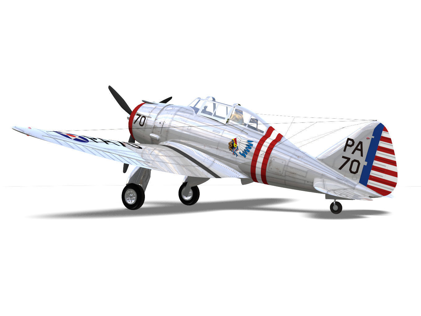Seversky p-35 3D model_6