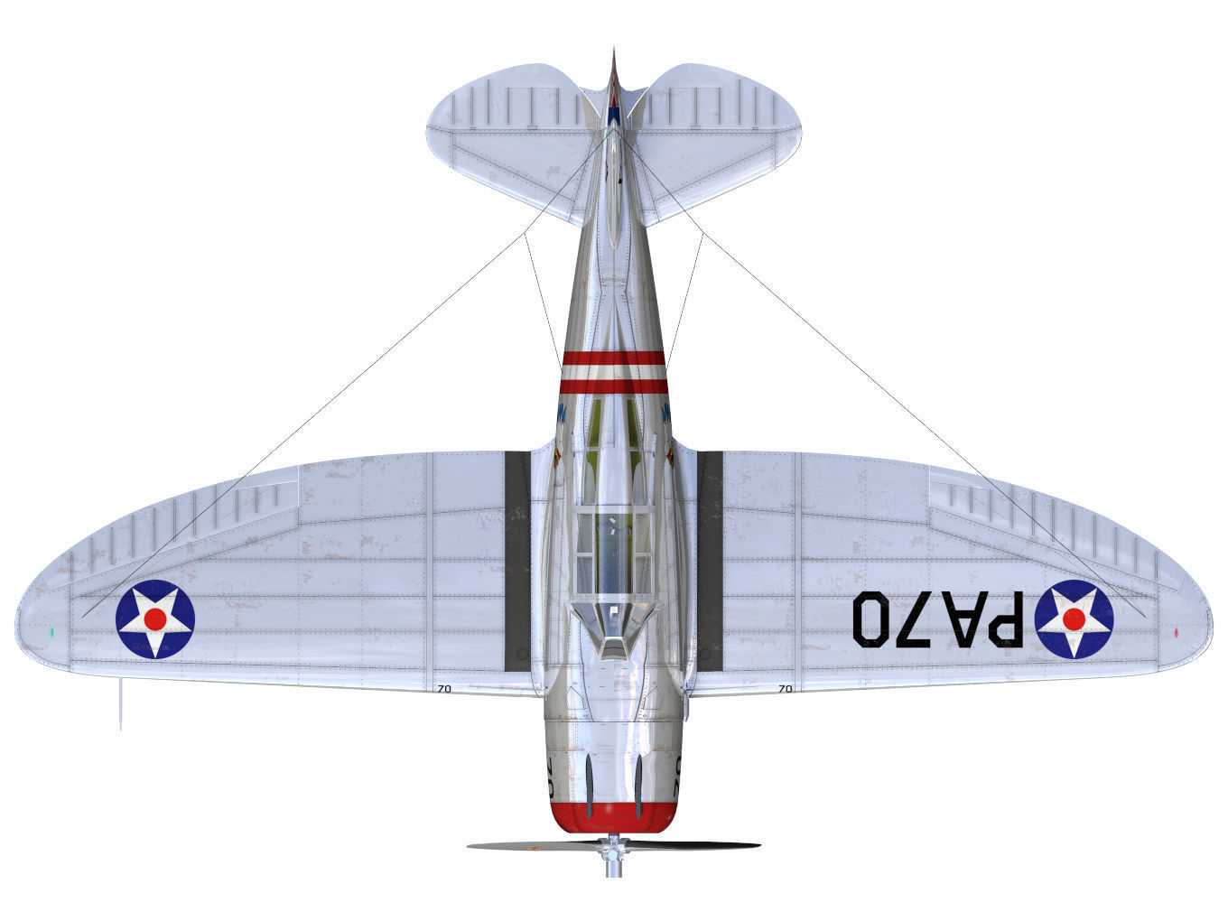 Seversky p-35 3D model_12