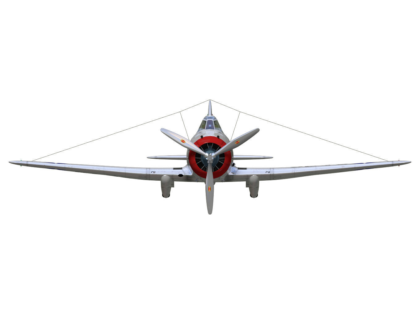 Seversky p-35 3D model_10
