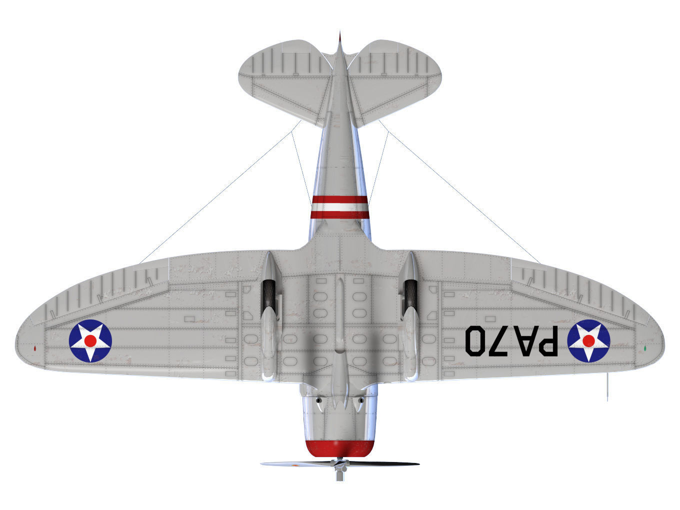 Seversky p-35 3D model_13