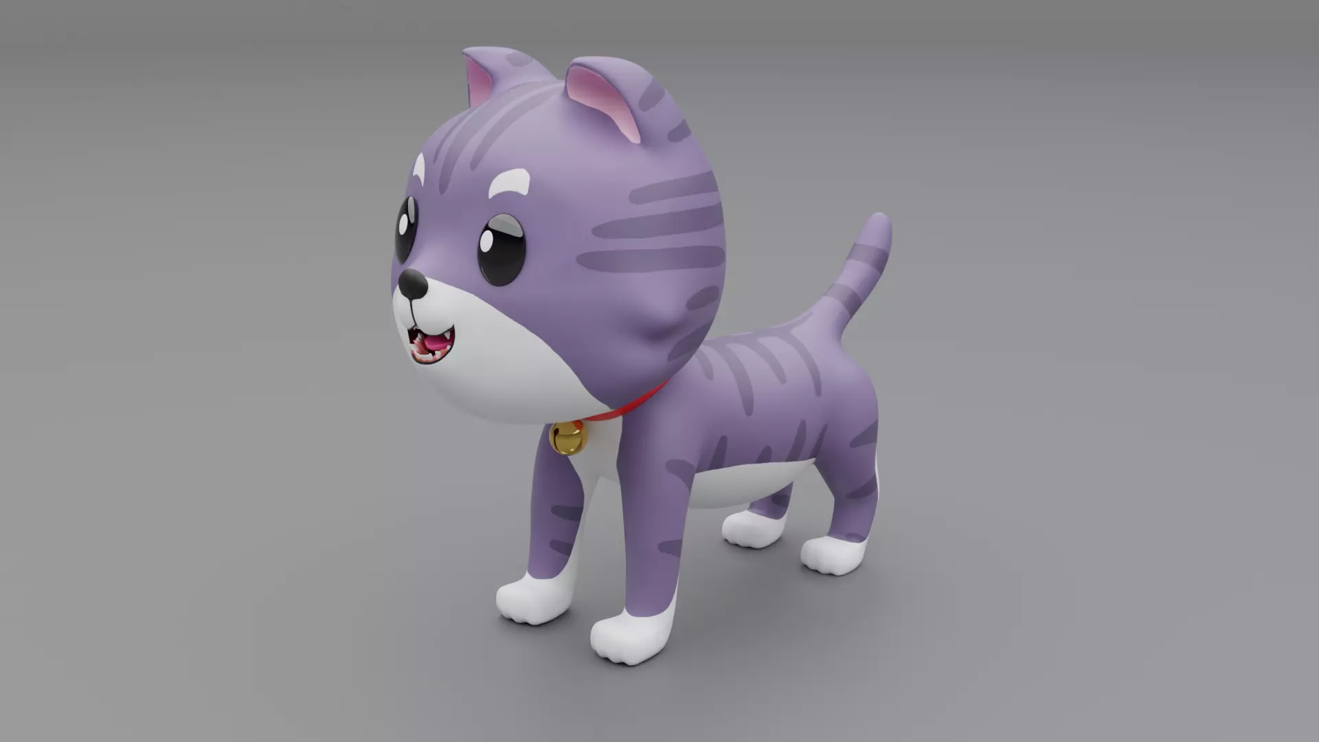 3D Cat Cartoon 3D model_0