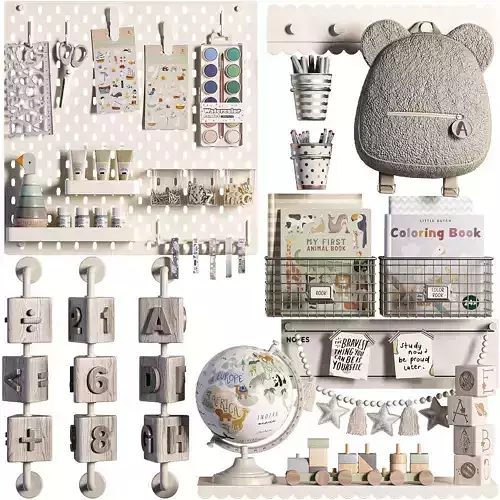 Ikea SKADIS Pegboard Toy and Decoration for Kids 12