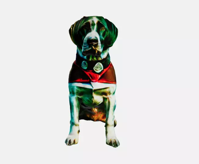 Fire dog Low-poly 3D model
