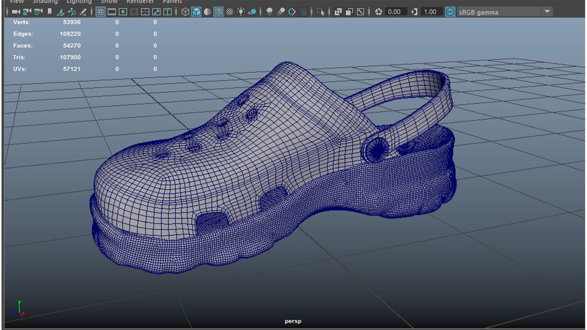 Clogs Sandal White 3D model_6