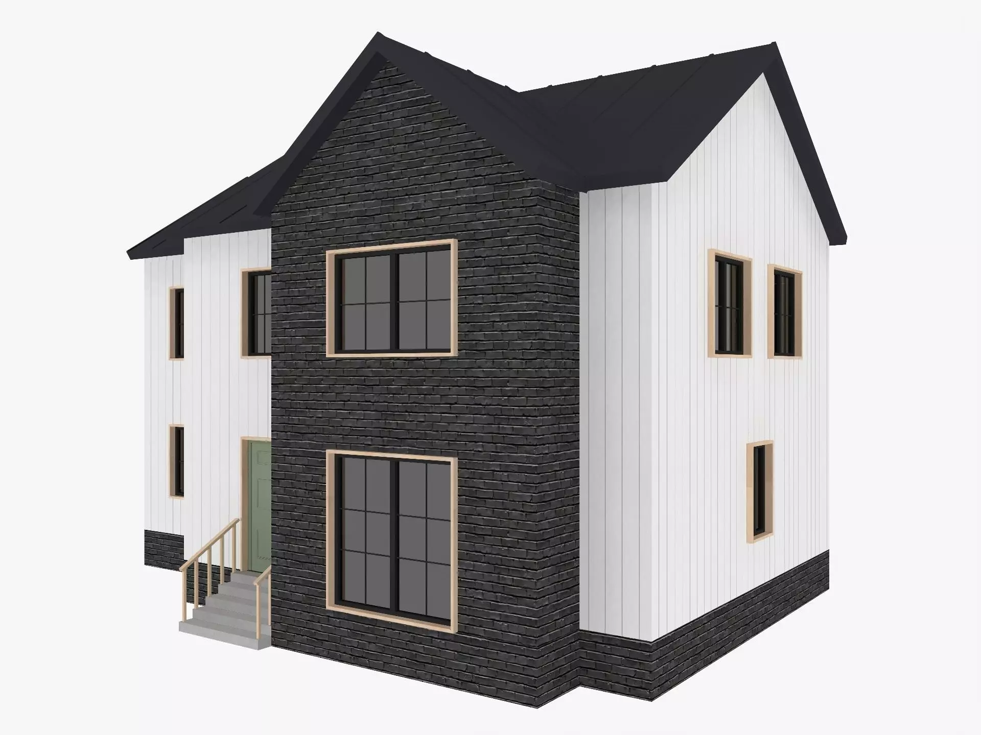 Modern Residential House 4 Low-poly 3D model