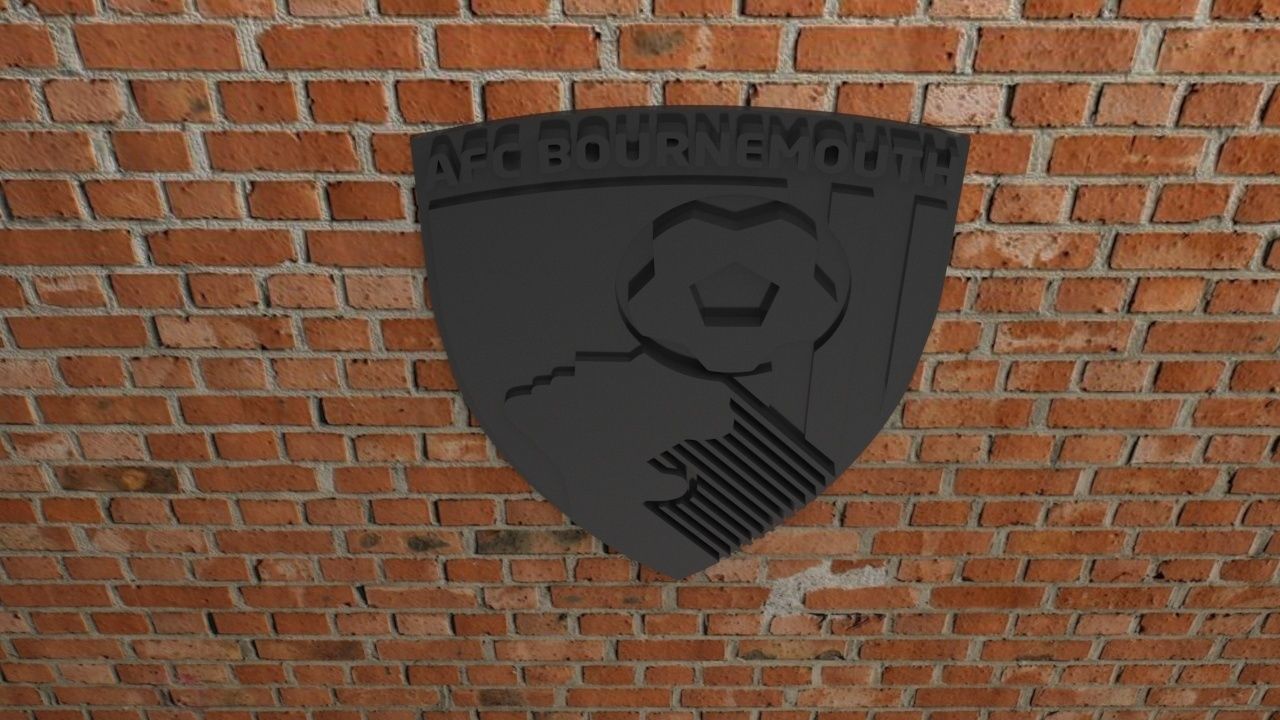 A F C Bournemouth Logo 3D print model_2