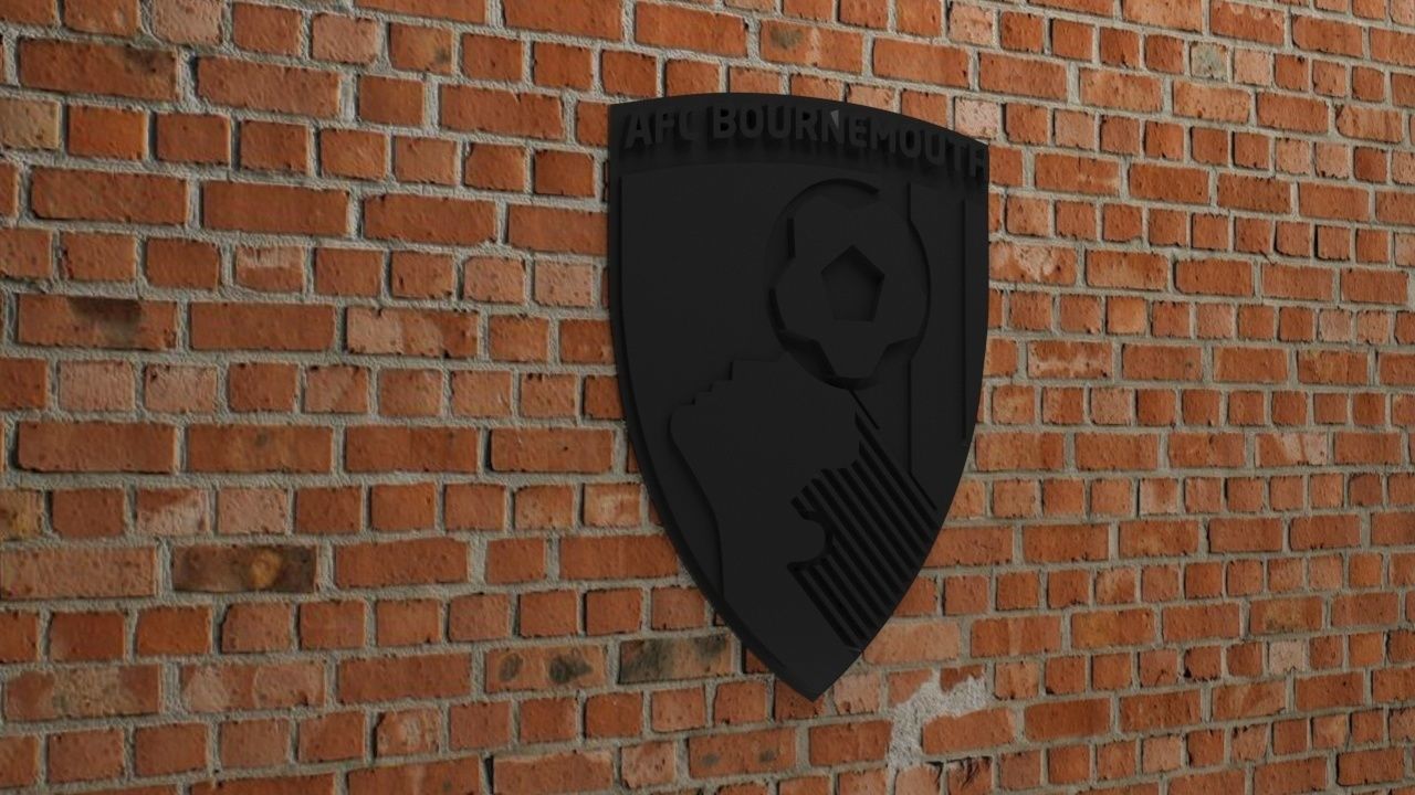 A F C Bournemouth Logo 3D print model_1