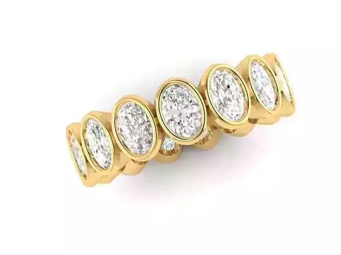 Oval bezel enternity