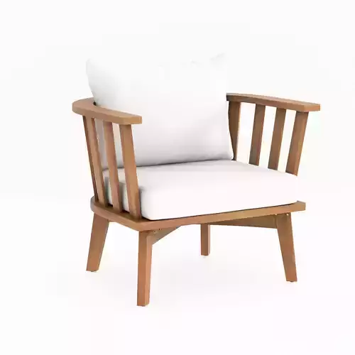 Acacia Wood Club Chair 