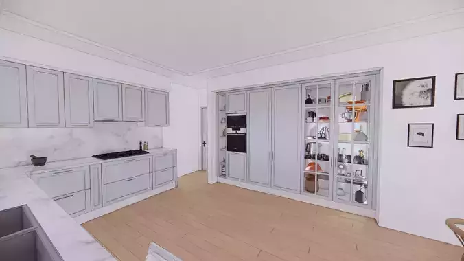 Classic Kitchen High end kitchen renovation 3D model