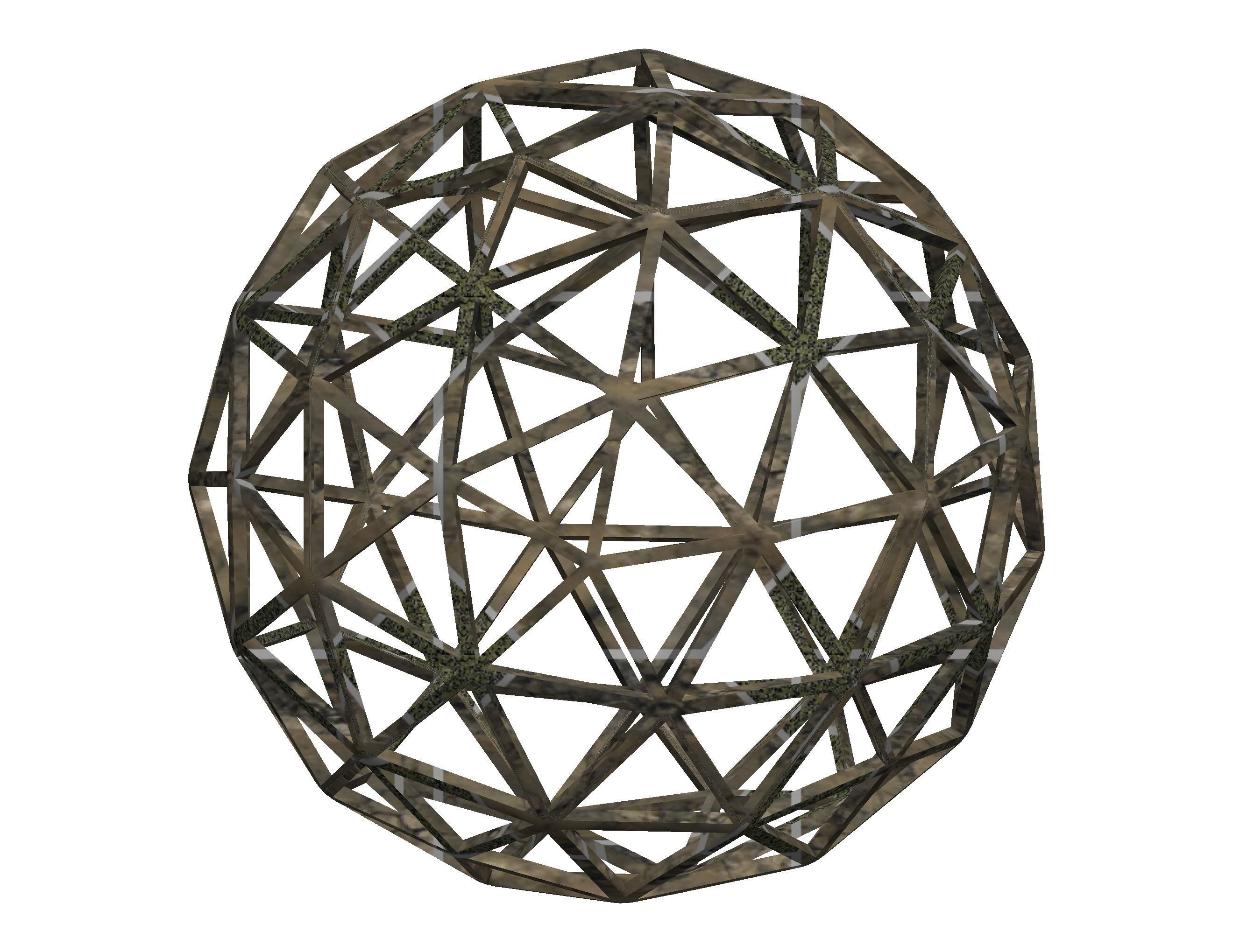 Wireframe Shape Pentakis Snub Dodecahedron 3D print model_42