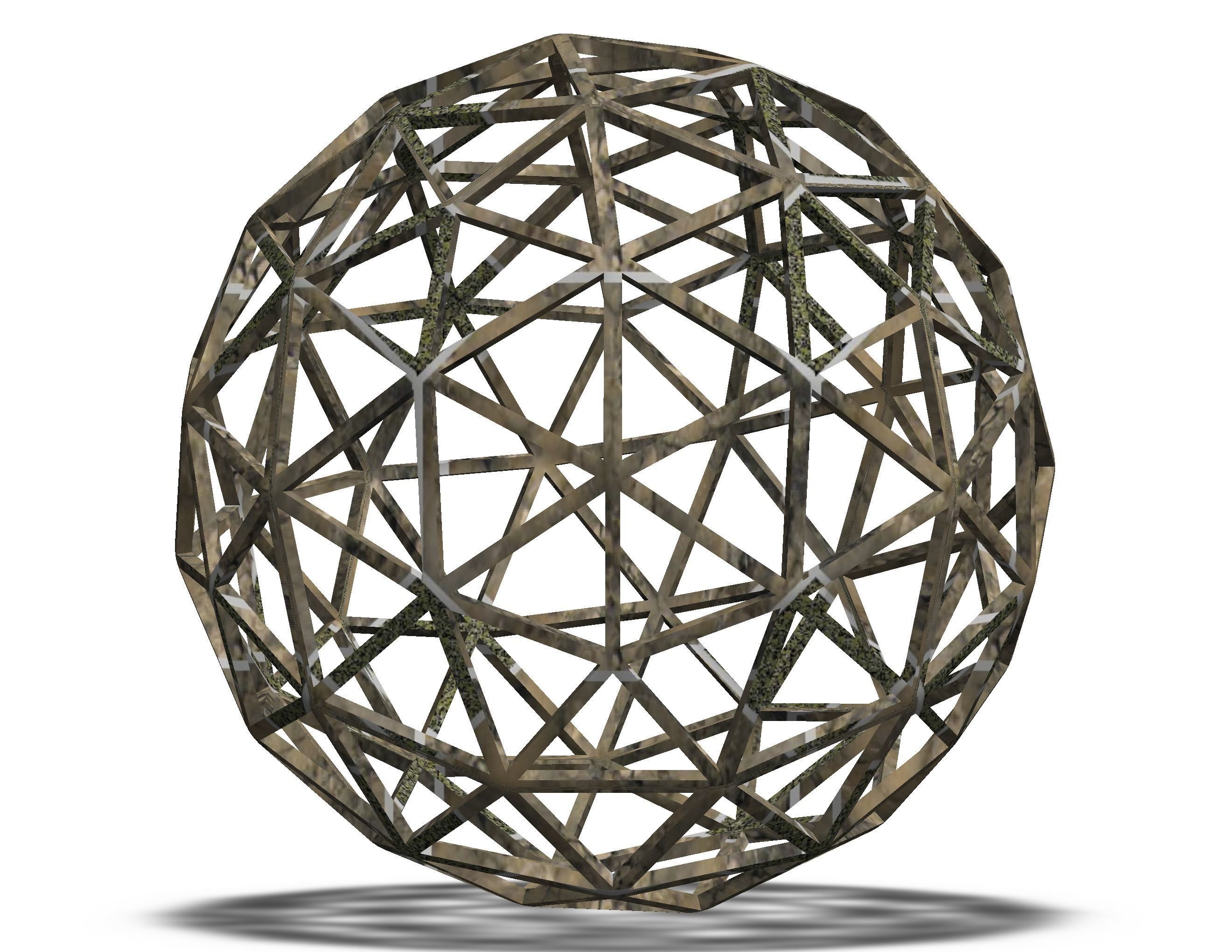 Wireframe Shape Pentakis Snub Dodecahedron 3D print model_26