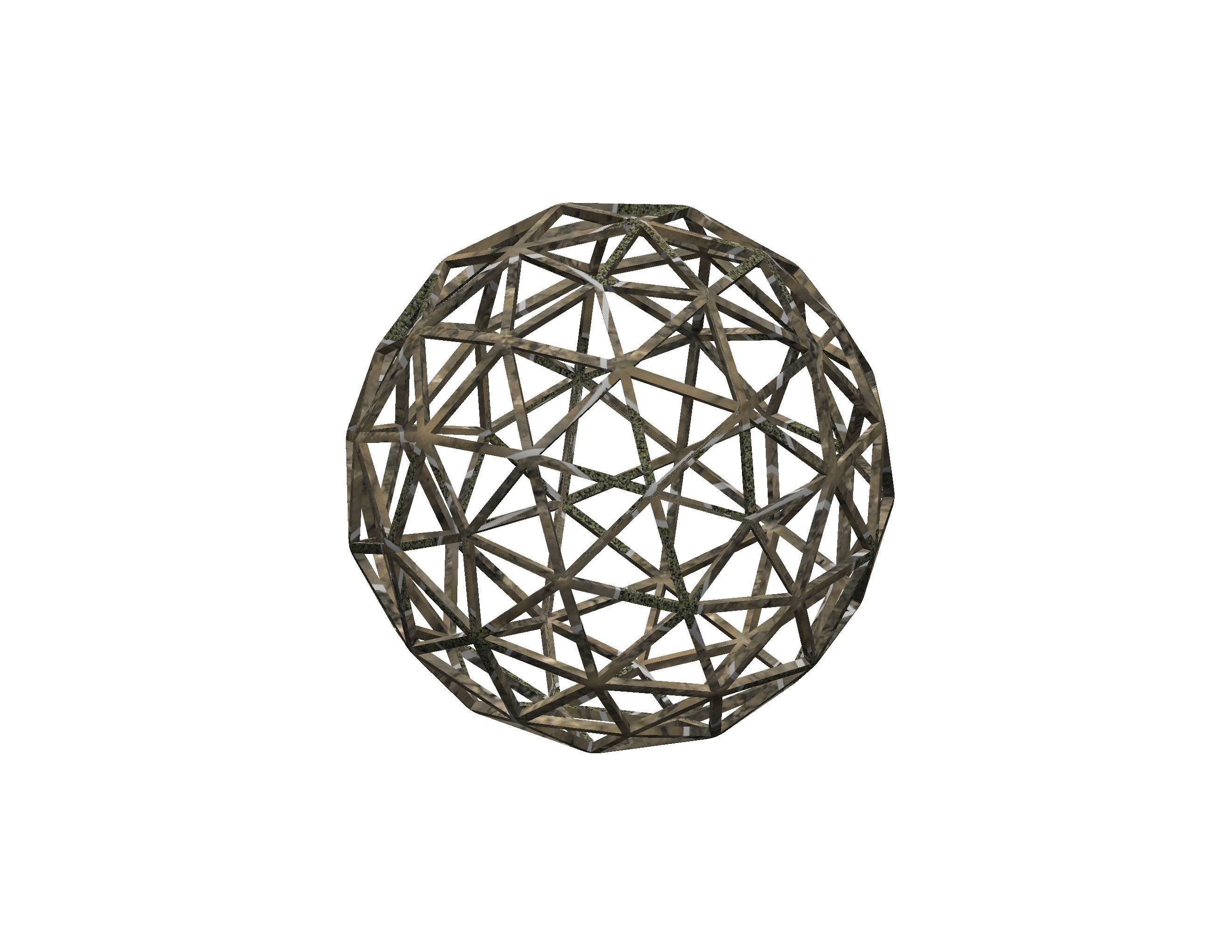 Wireframe Shape Pentakis Snub Dodecahedron 3D print model_38