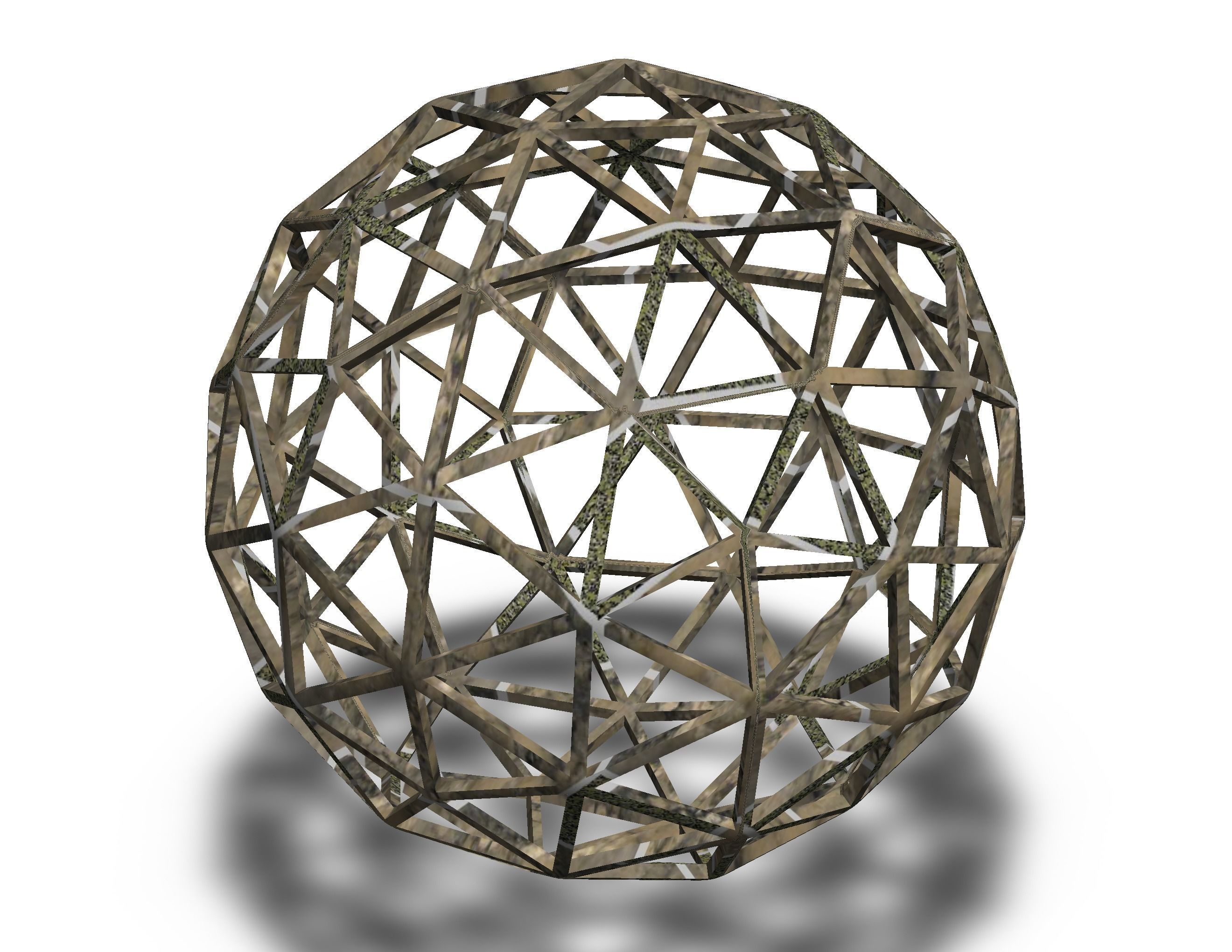 Wireframe Shape Pentakis Snub Dodecahedron 3D print model_14