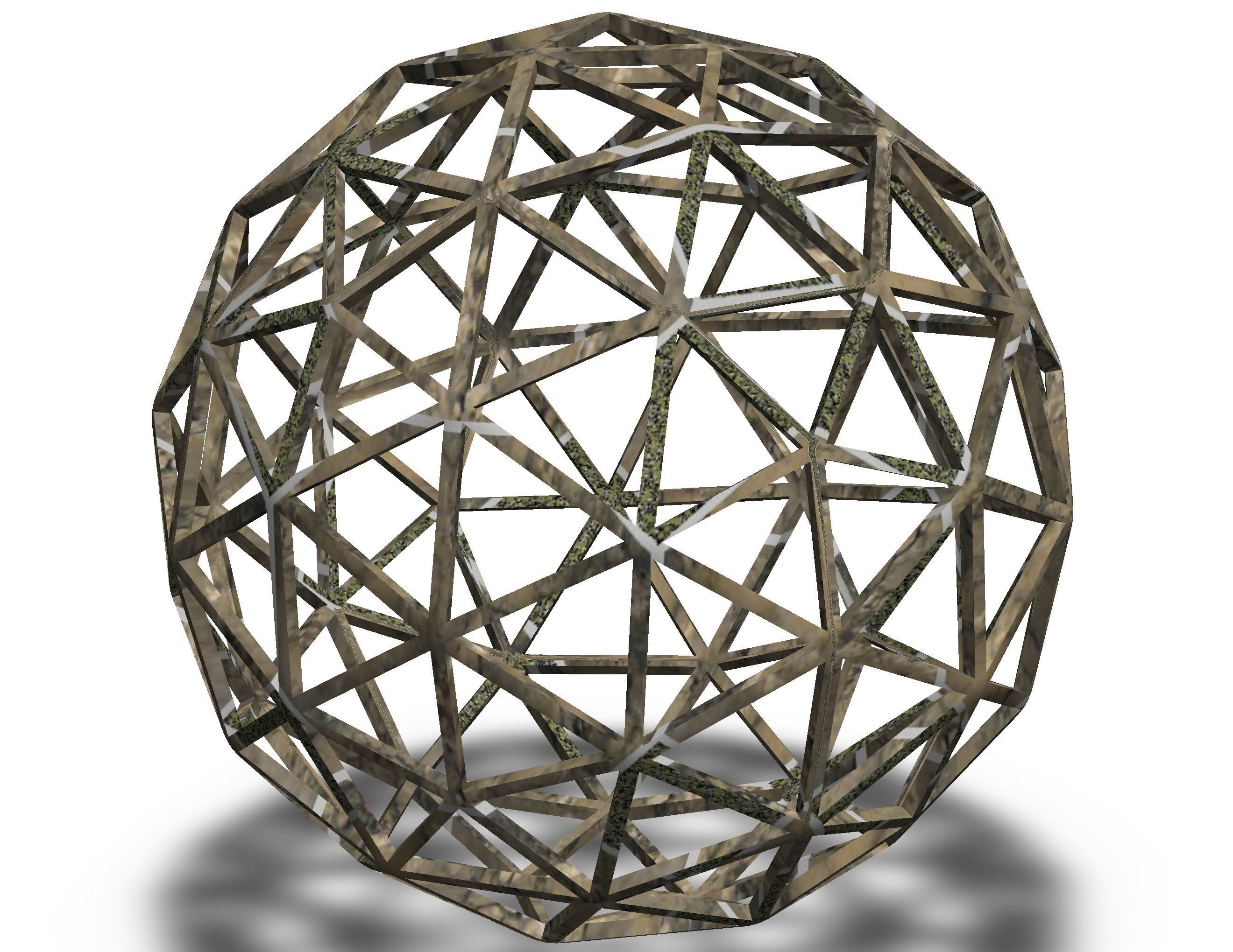 Wireframe Shape Pentakis Snub Dodecahedron 3D print model_6