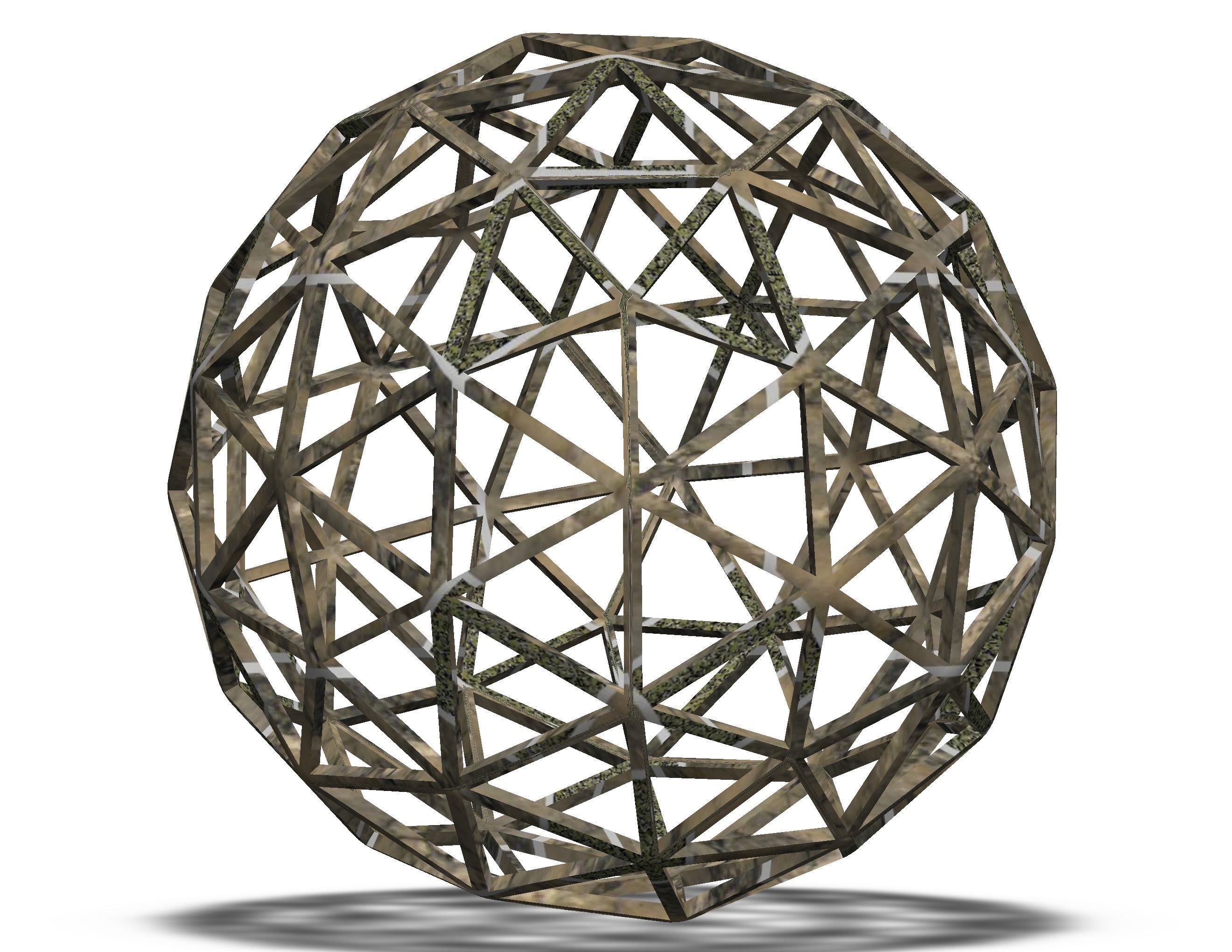 Wireframe Shape Pentakis Snub Dodecahedron 3D print model_30