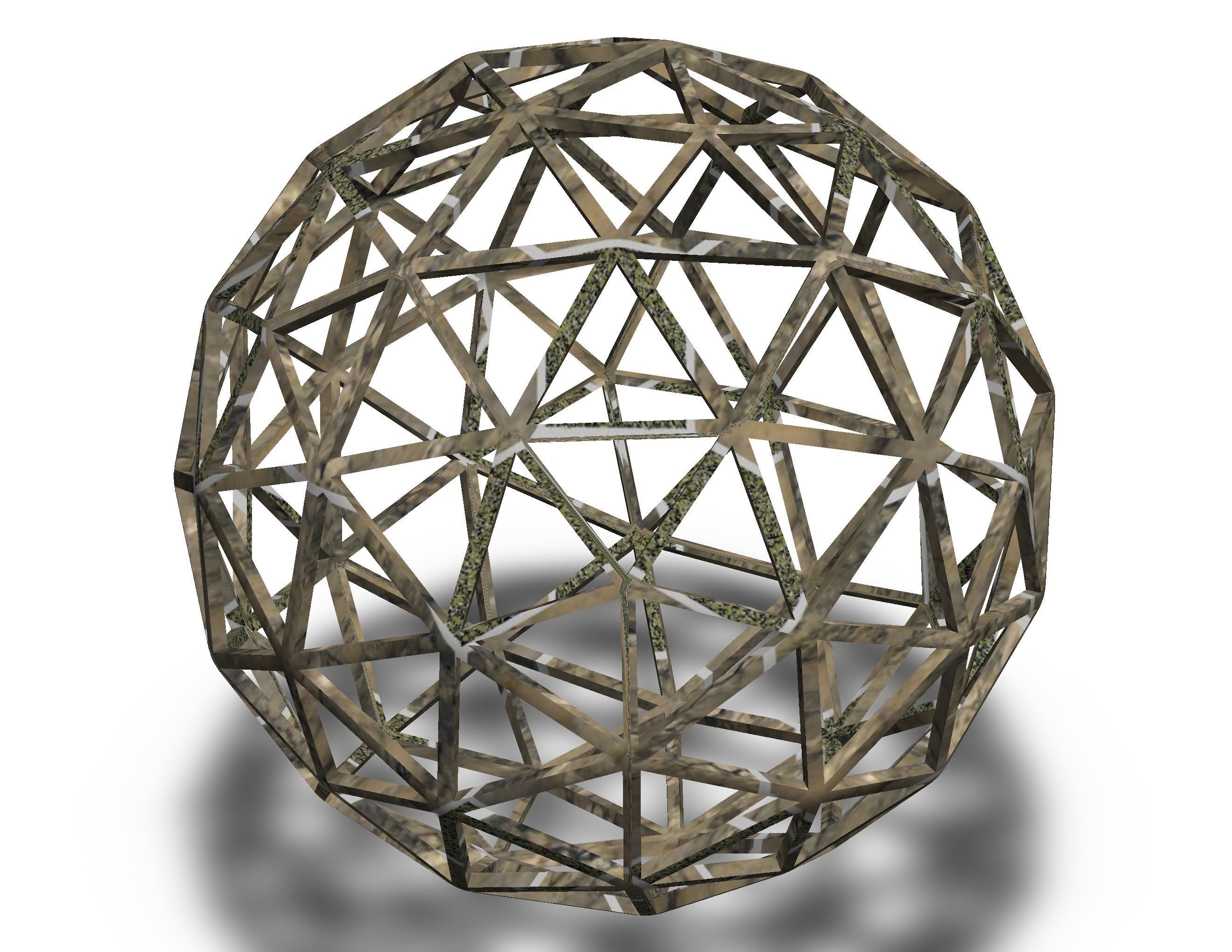 Wireframe Shape Pentakis Snub Dodecahedron 3D print model_10