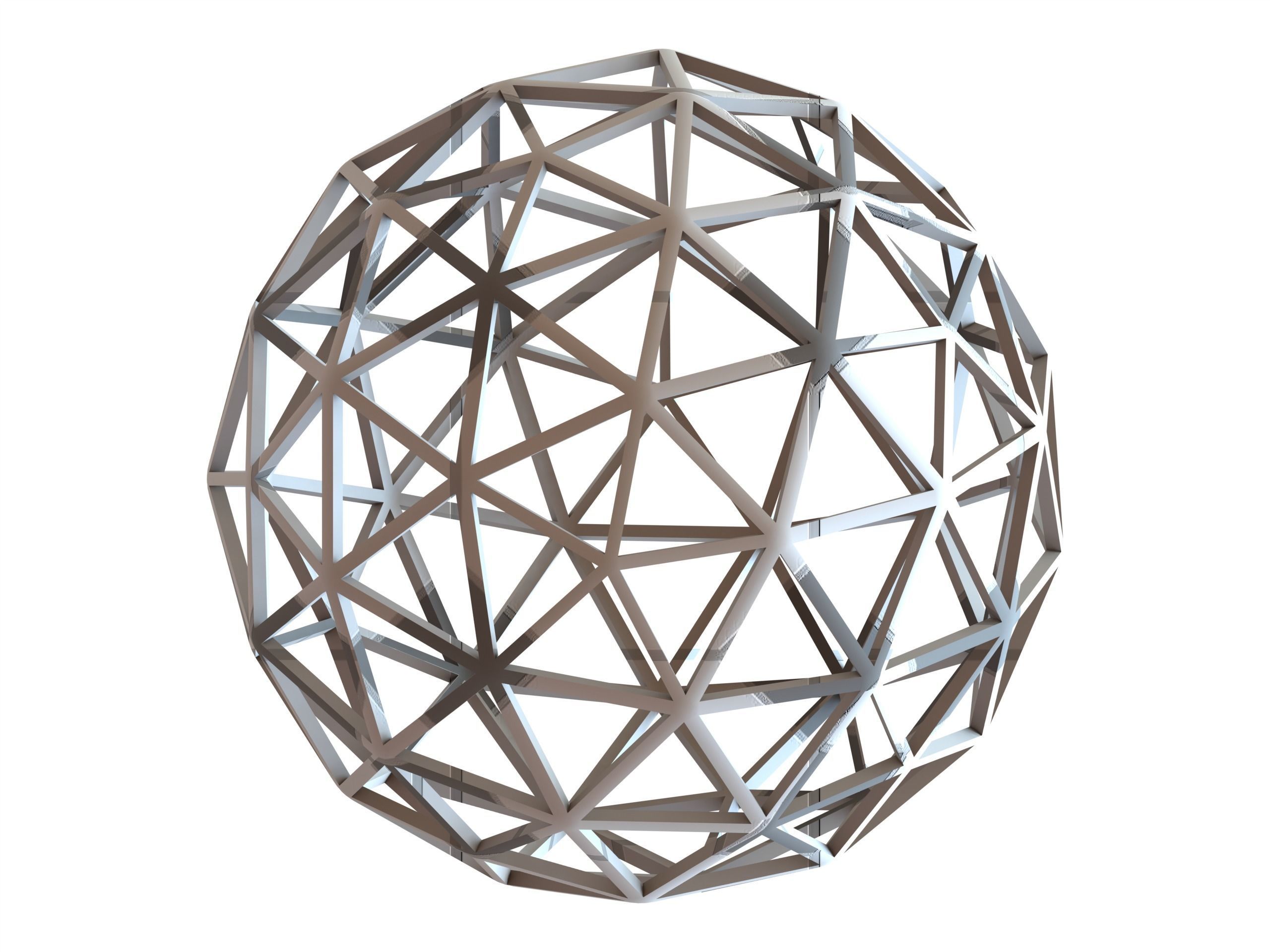 Wireframe Shape Pentakis Snub Dodecahedron 3D print model_2