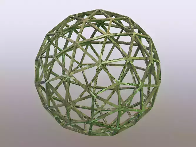 Wireframe Shape Pentakis Snub Dodecahedron 3D print model