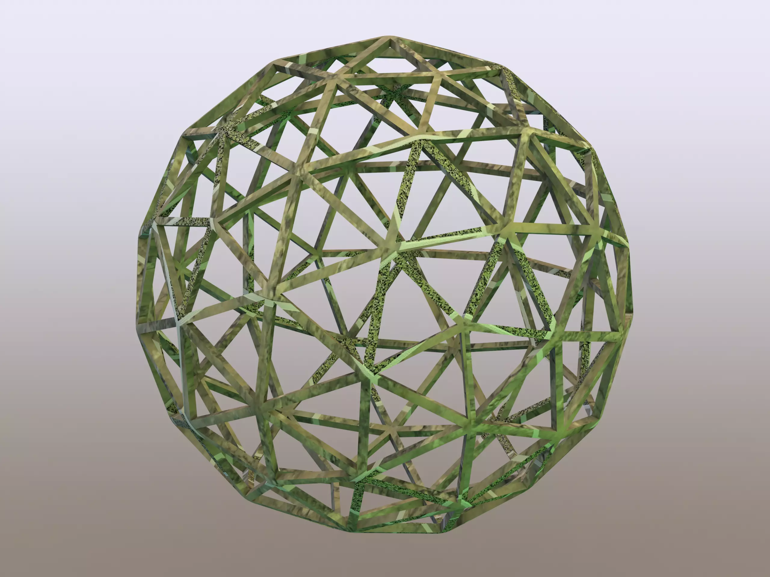 Wireframe Shape Pentakis Snub Dodecahedron 3D print model_0