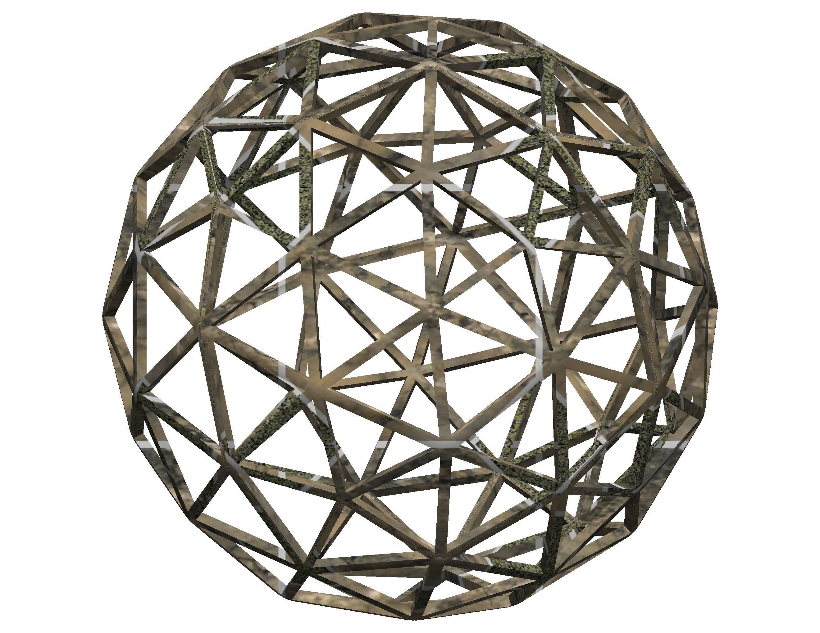 Wireframe Shape Pentakis Snub Dodecahedron 3D print model_34
