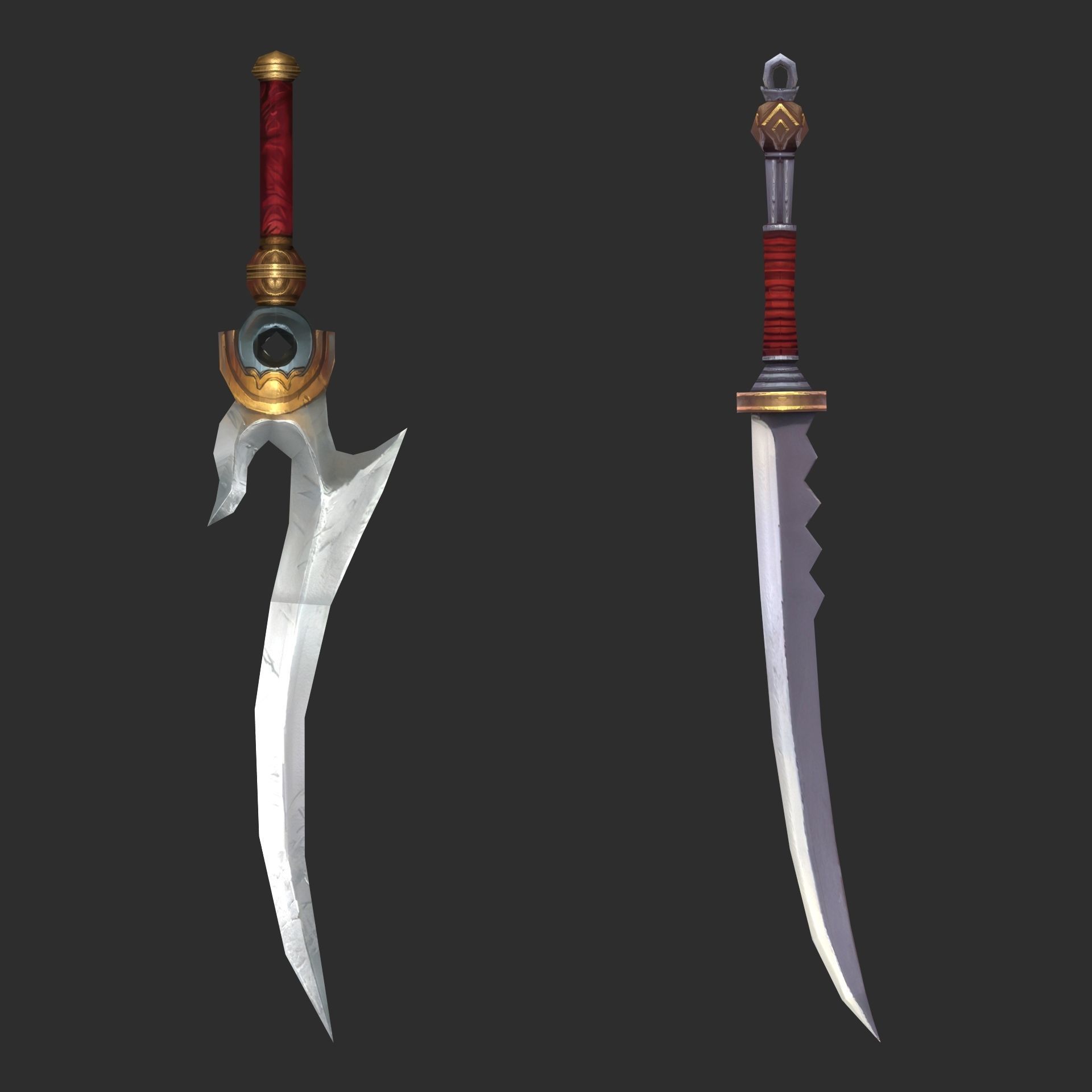 Fantasy Sword Collection Low-poly 3D model_3