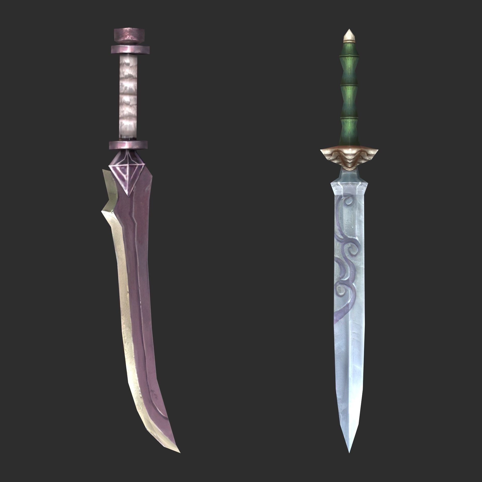 Fantasy Sword Collection Low-poly 3D model_7