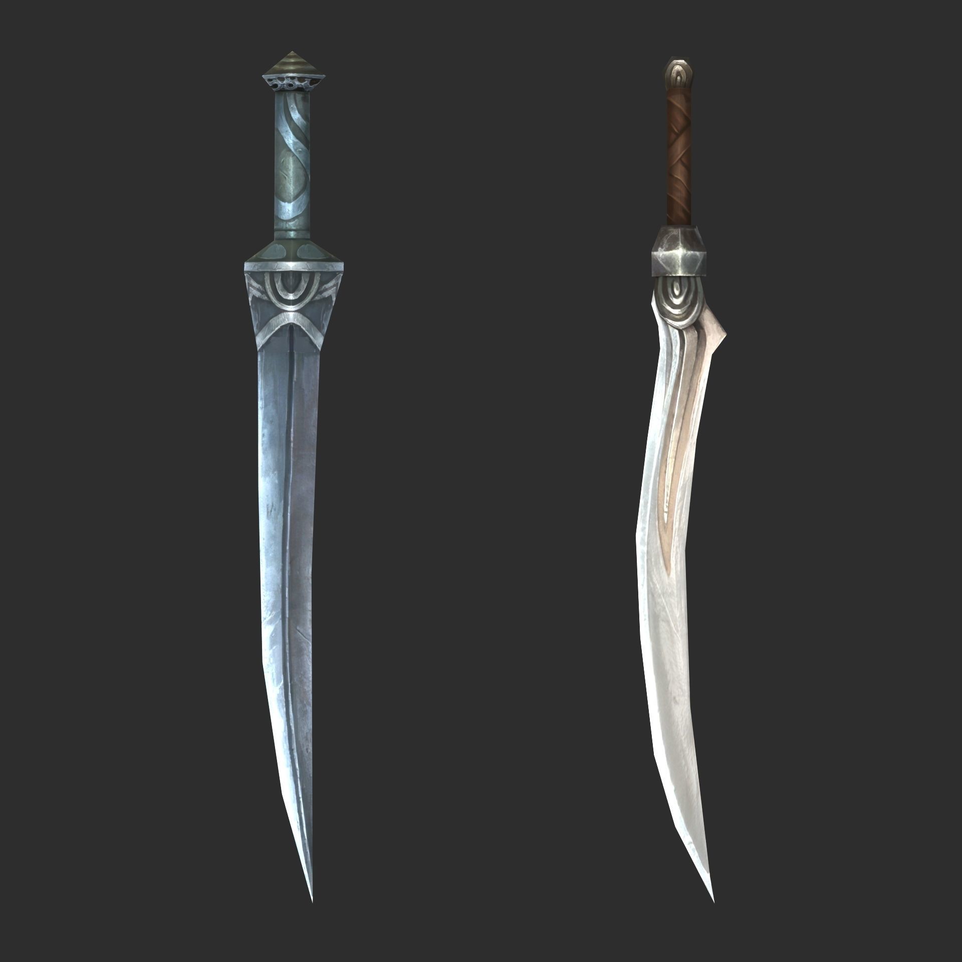 Fantasy Sword Collection Low-poly 3D model_5
