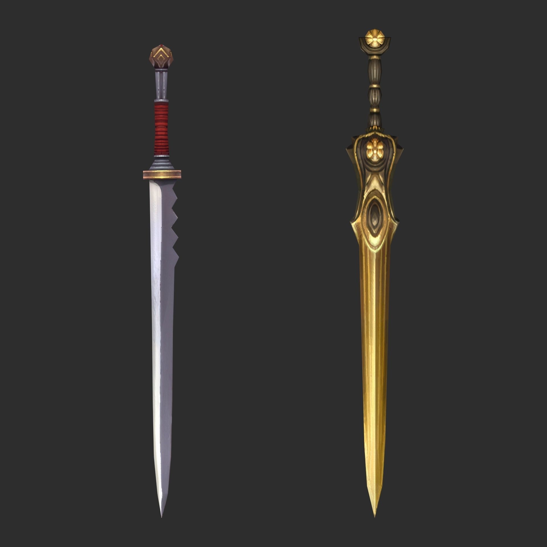 Fantasy Sword Collection Low-poly 3D model_10