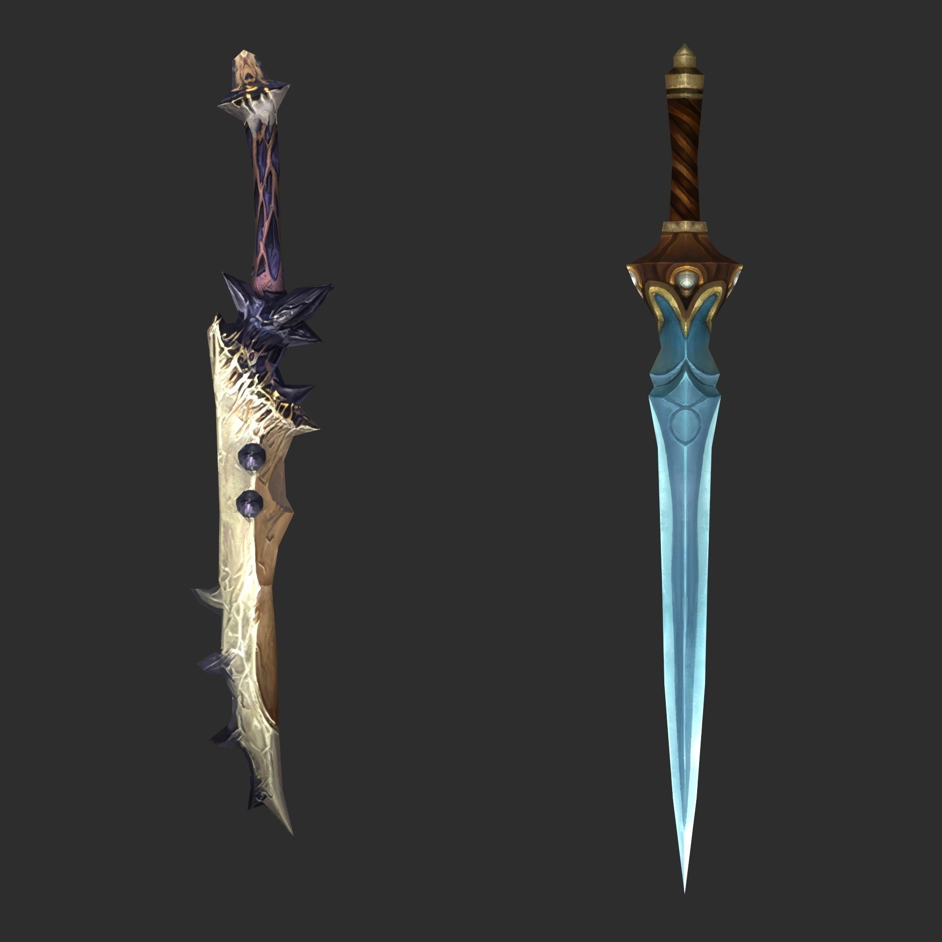 Fantasy Sword Collection Low-poly 3D model_4