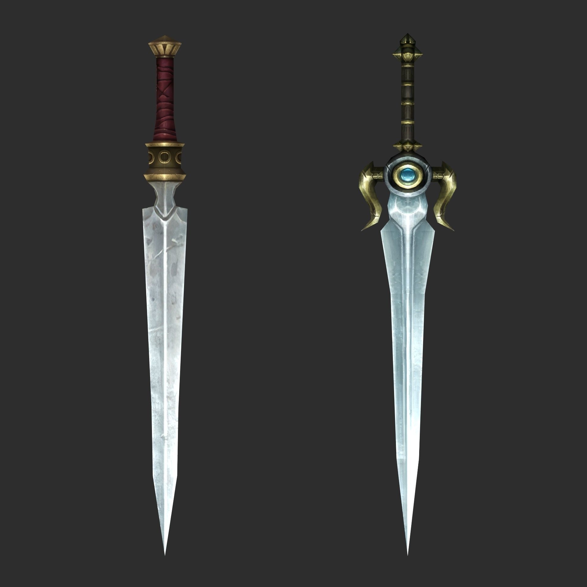 Fantasy Sword Collection Low-poly 3D model_6