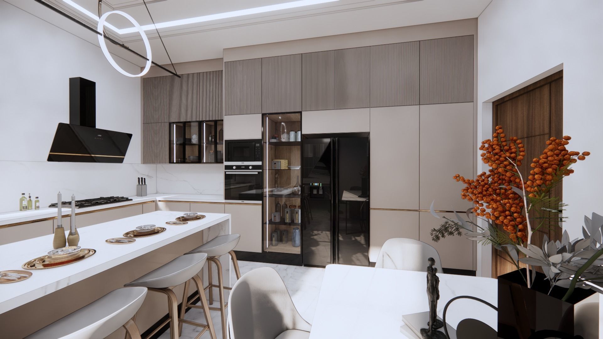 big 2 gloss kitchen Free 3D model_11