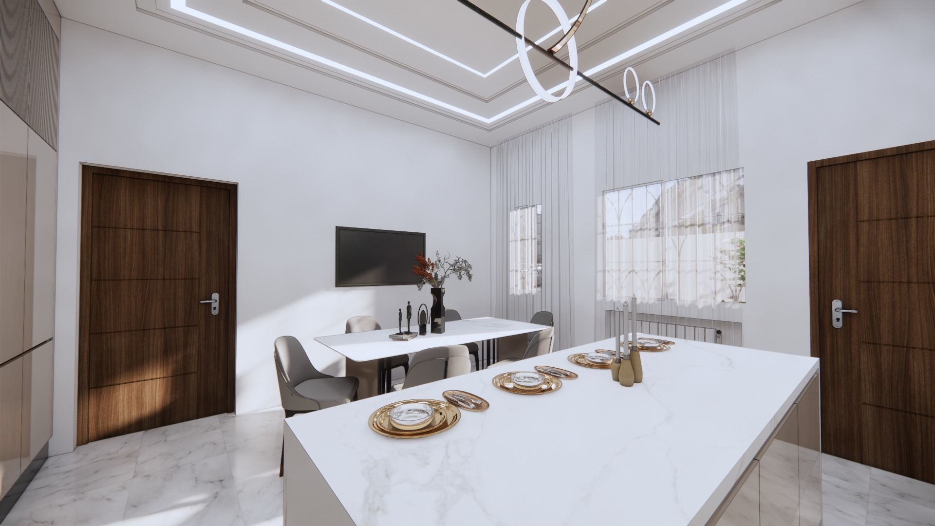 big 2 gloss kitchen Free 3D model_3