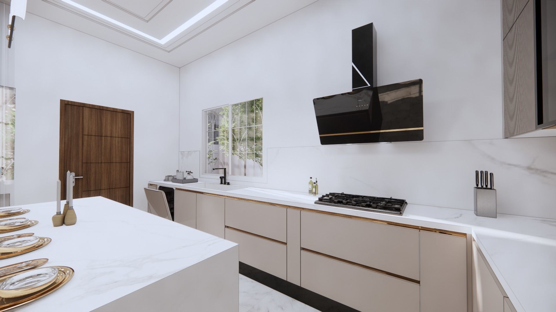 big 2 gloss kitchen Free 3D model_4