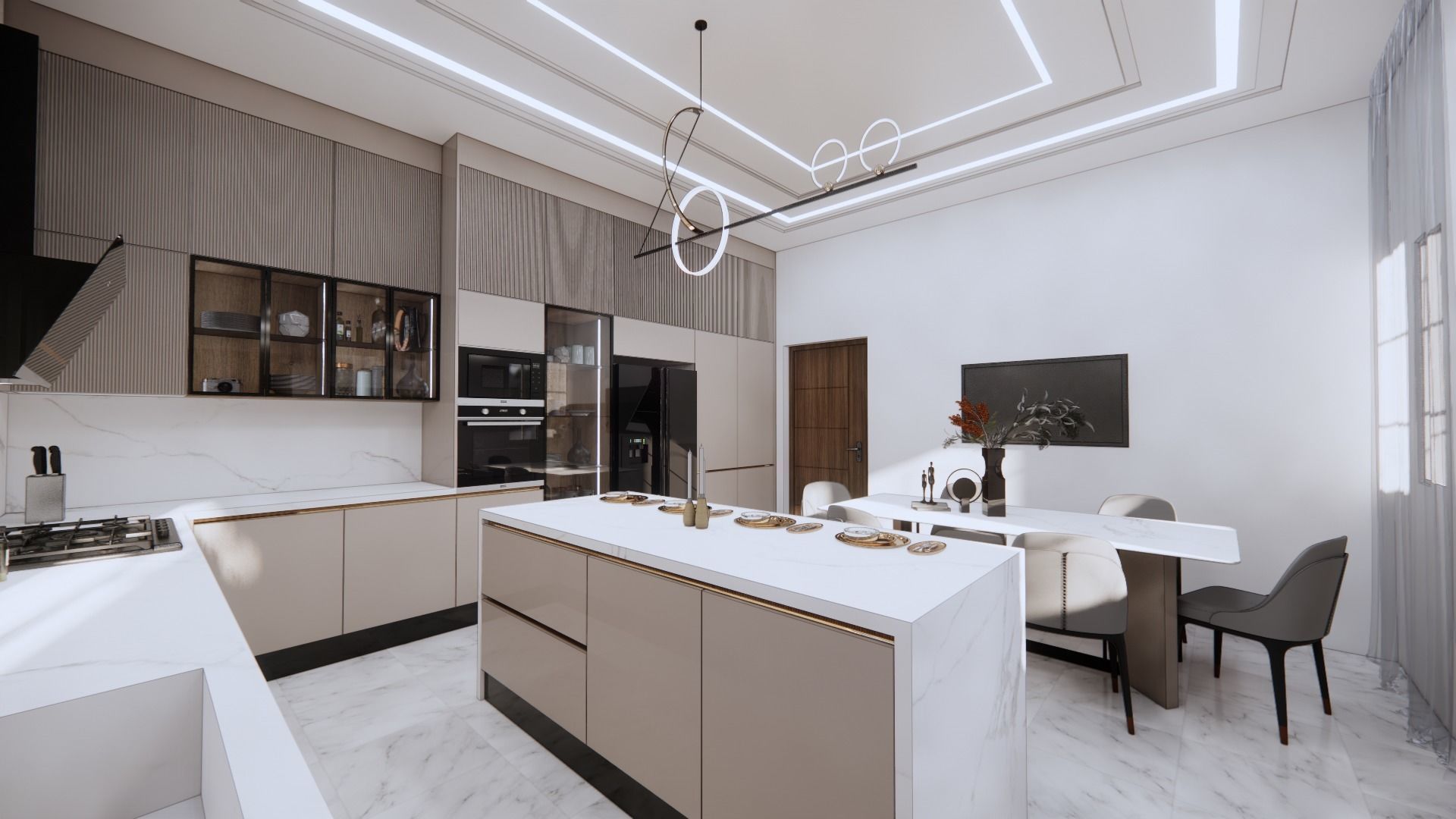 big 2 gloss kitchen Free 3D model_9