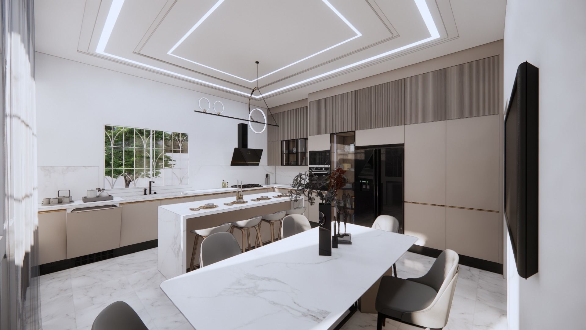 big 2 gloss kitchen Free 3D model_2