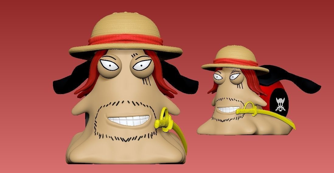 DEN DEN MUSHI - SHANKS - ONEPIECE - 3D PRINT 3D print model_3
